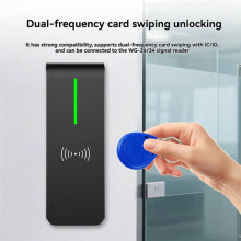 Lector de Tarjetas RFID IC ID Impermeable IP67 Salida WG-26/34, Controlador de Acceso Lector de Tarjetas Sin Contacto