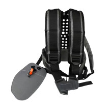 Universal Adjustable Padded Trimmer Shoulder Strap Double Shoulder Weed Eater Brush Harness for String Trimmer Gray