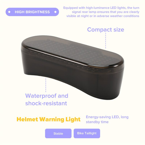 Motorcycle Helmet Warning Light Night Riding DIY Display Helmet Programmable Bike Taillight LED Screen Display 2