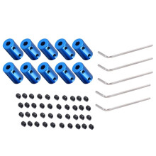 10 Stück Legierung Wellenkupplung Rigid Schrittmotor Rad Kupplungsverbinder für DIY Auto Boot Flugzeug 3D-Drucker 5mm