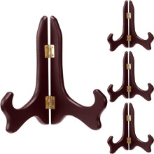 4pcs 7-Inch Wooden Display Stand, Decorative Plate Holder, Suitable for Picture Frames and Art Stands