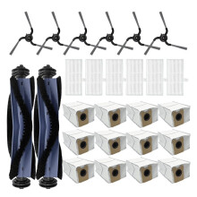 Compatible for C10 Robot Vacuum Main Side Brush Filter Hepa Dust Bags Accessories Replacement Spare Parts(26pcs)