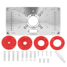 Aluminum Router Table Insert Plate for Woodworking - Milling & Trimming Red
