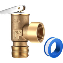 Brass Pressure Relief Valve, Boiler Relief Valve with 3/4" NPT Thread, for Hot Water and Cold Water Systems (30 Psi)