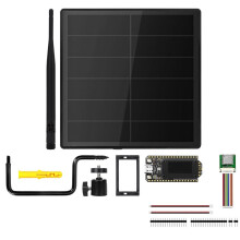 Kit Solar de Placa de Desarrollo con Carcasa Impermeable para Meshtastic/MeshCore con Heltec WiFi LoRa 32 V4 y Módulo GPS GNSS de 915 MHz
