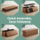 Foldable Ottoman Bench - Fabric - Brown - 300 kg Capacity with Storage 4