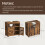 Bathroom Vanity Unit - Engineered Wood - Rustic Brown - 2-Door Design with Adjustable Shelf 3