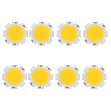 8X 5W Chip Light Round COB Super Bright LED Light LED Lamp Bulbs Warm White DC15-17V