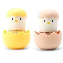 2 Pcs Egg Cleaning Brush Chick Brush Cute Egg Shape Scrubber Egg Cleaner for Freshers Eggs and Incubator Scrub Brush