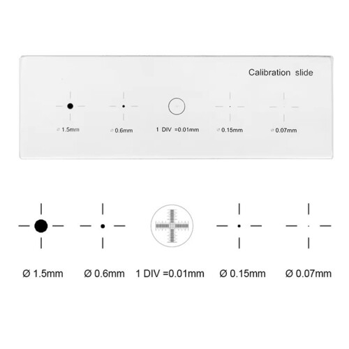 0.01mm Dot Crosshair Microscope Camera Slide Multifunction Plate Reticle Accurate Calibration Slide Ruler 2