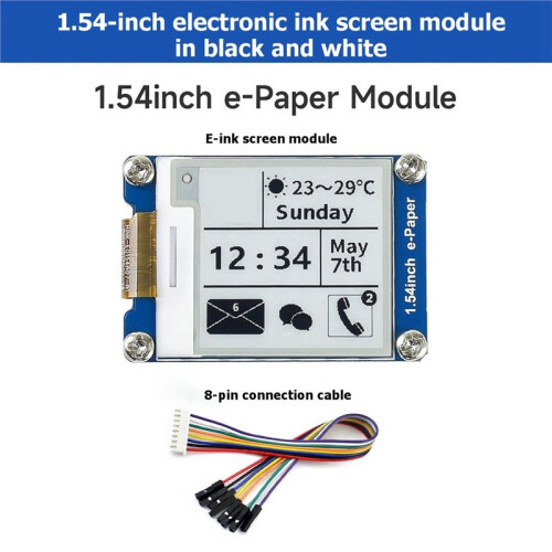 Écran E-Ink E-Paper SPI de 1,54 Pouce pour  STM32 pour Raspberry Pi 4B: Module D'Affichage E-Paper pour Projets de Programmation 1