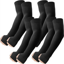 1 Set (8 Stuks) Armmouwen met Duimgat, Verkoelende UV-Zonbeschermende Compressie Sportkleding, voor Mannen/Vrouwen A