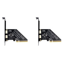 2X Carte Adaptateur SFF 8611 et 8612 PCie 4.0 X8 Vers Oculink Prise en Charge de la Conversion de la Carte D'Extension SFF-8639 U.2 SSD à 2