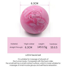 KSONE Lacrosse Massage -Bola de Massagem Fitness Portátil -Rolo de Massagem Muscular-Bola de Massagem Suave para Relaxamento Azul+Rosa