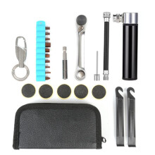 Fahrrad-Reparatur-Werkzeuge, Ratschen-Steckschlüssel, Reifenheber, Pumpe, Multifunktions-Werkzeug-Set, Zubehör
