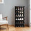 10-Tier Shoe Rack - Plastic - Black - Modular Storage Unit with Door 1