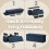 Foldable Storage Ottoman - Fabric - Blue - 300 kg Capacity 3