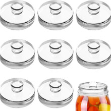 9er-Pack Gärgewichte Aus Glas mit Griffigem Griff für Einmachgläser mit Weiter Öffnung - Schwere Einmachgewichte