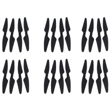 24Pcs pour Pales pour Hélices Quadcoptères Hubsan H501S X4 Rc 2Cw / 2Ccw, Noir