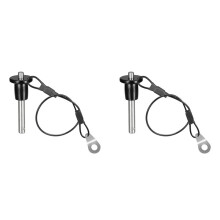 2X Schnellspannstift Aus Edelstahl, 6 mm Durchmesser, Kugelsicherungsstift mit Druckknopf-Lanyard-Kabel, Nutzbare LäNge 25 mm