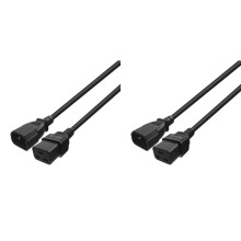 2X Rallonge D'Alimentation, Cordon D'Alimentation de Conversion IEC320 C14 à C19 pour Hôte Ups, Alimentation UPS (1,8 M)