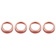 4x for 10Th Gen Air Condition Knob Cover, Anodized Aluminum AC Temperature Climate Control Rings(Red)