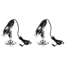2X 1600-Fache Digitale Mikroskopkamera, 3-in-1-USB-Tragbares Elektrisches Mikroskop für Löten, LED-Lupe für die Reparatur Von Mobiltelefonen