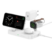 Nabíjecí stanice 4smarts Qi2 Trident pro chytré telefony / Apple Watch - bílá