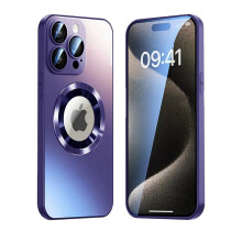Custodia magnetica SiGN per iPhone 17 Pro Max con copriobiettivo e vista logo - Viola