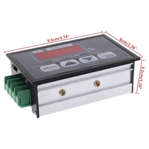 2X 6-60V Pwm  Motor Speed Controller with Digital Display Panel Button Governor 2