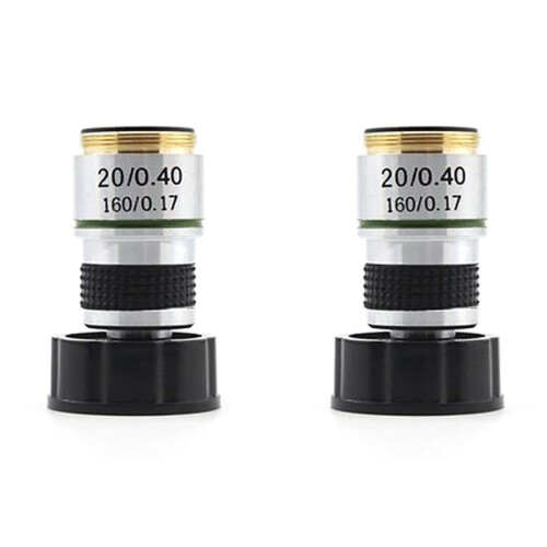 2pièces 185 Microscope Objectif 20X Objectif ACHromatique Microscope Biologique PièCes Accessoires