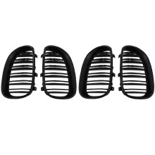 2X Gloss Black Car Front Kidney Grille Grill for 5 Series E60 E61 M5 520I 535I 550I 2003-2010 Sedan