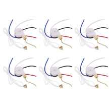 6X Kit de Commutateur de Ventilateur de Plafond 3 Vitesses 4 Fils, Commutateur de ContrôLe de Vitesse à GlissièRe, Commutateur de Fil de Traction