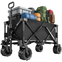 Carro de Playa Plegable Negro 108 x 55 x 89 cm