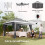 Outsunny Carpa Plegable Gris 356 x 356 x 280 cm 4