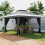 Outsunny Carpa Plegable Gris 356 x 356 x 280 cm 2