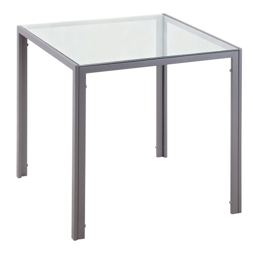 Homcom Mesa de Comedor Gris 75 x 75 x 75 cm