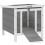 PawHut Conejera de Madera Gris 51 x 42 x 43 cm 1