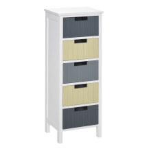 Cómodo de Madera Multicolor 35 x 28 x 90.5 cm