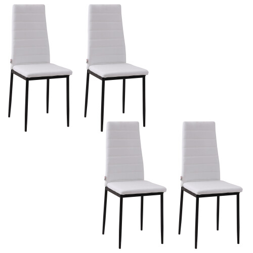 Homcom Sillas de Comedor Blanco 41 x 50 x 97 cm