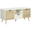 Homcom Mueble de TV Blanco 110 x 40 x 50 cm 1