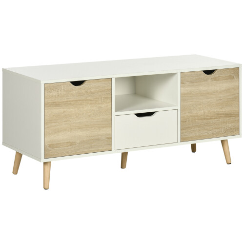 Homcom Mueble de TV Blanco 110 x 40 x 50 cm