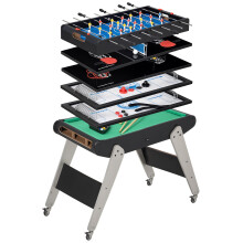 Mesa de Multijuego Negro 120 x 88 x 79 cm