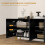 Homcom Aparador Negro 120 x 40 x 75 cm 6