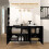Homcom Aparador Negro 120 x 40 x 75 cm 5