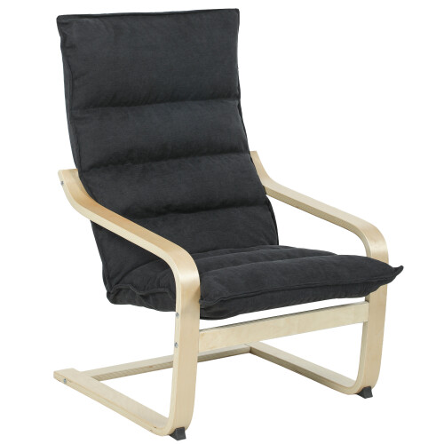 Homcom Sillón de Salón Negro 67 x 83 x 105 cm