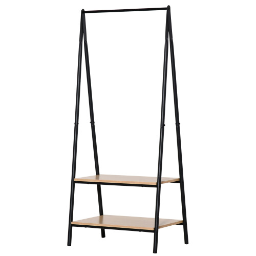 Homcom Perchero de Ropa Negro 64 x 42.5 x 149 cm