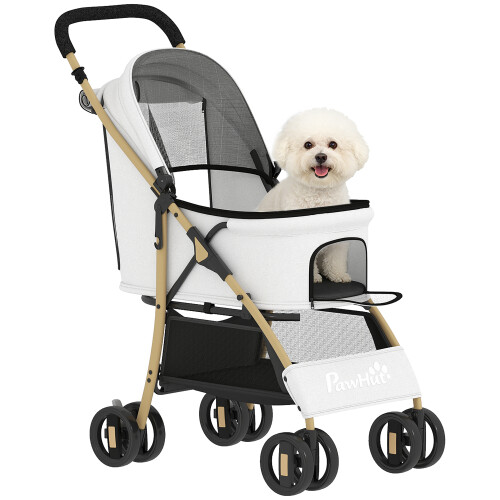 PawHut Carrito para Perro Gris 80 x 44.5 x 97 cm