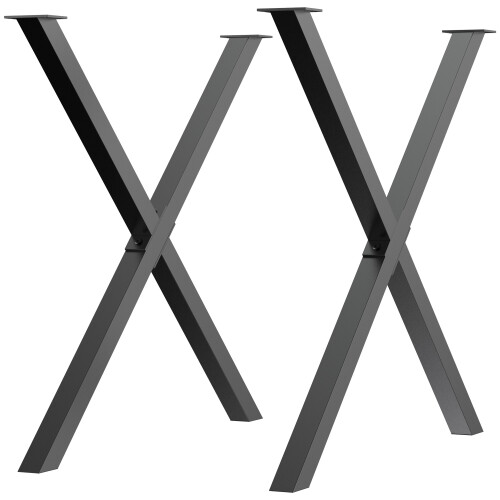 Homcom Patas para Mesa Negro 80 x 4 x 72 cm