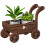 Outsunny Jardinera con Rueda Marrón 68 x 38 x 52 cm 1